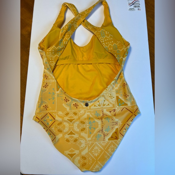 PrAna Yellow Ella One Piece Swimsuit. New without tags. Size M - Picture 10 of 11